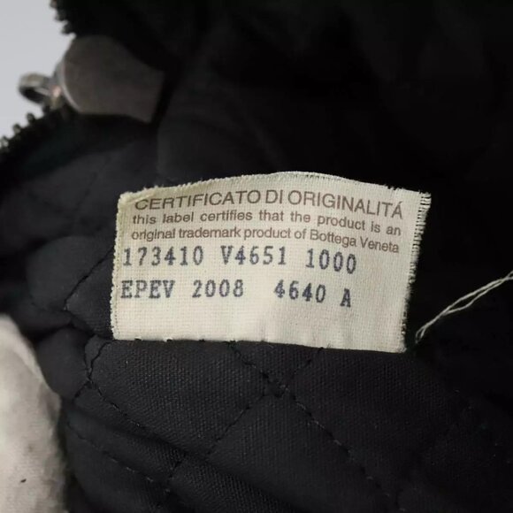 BOTTEGA VENETA INTRECCIATO Hand Bag Leather Black Auth - Picture 14 of 16